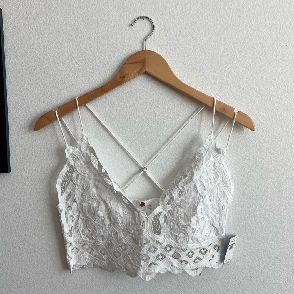 Free People White Lace Bralette NWT